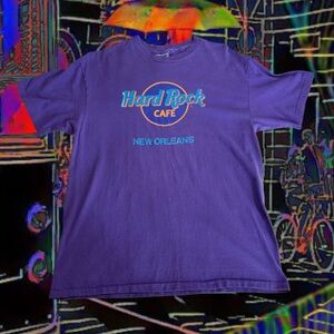 🎷Vintage ‘80s/‘90s New Orleans Hard Rock Cafe Purple T-Shirt- L